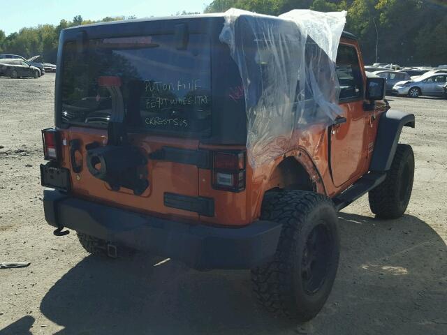 1J4AA2D1XAL176578 - 2010 JEEP WRANGLER S ORANGE photo 4