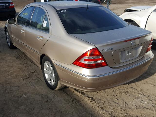 WDBRF61J15F602621 - 2005 MERCEDES-BENZ C 240 GOLD photo 3