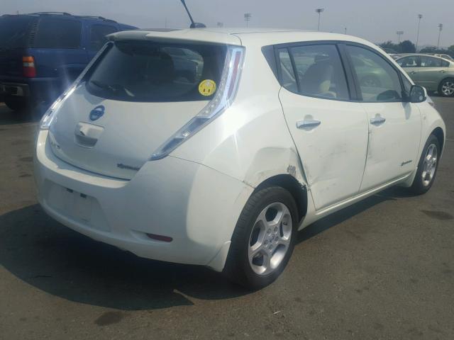 JN1AZ0CP3CT026150 - 2012 NISSAN LEAF SV WHITE photo 4