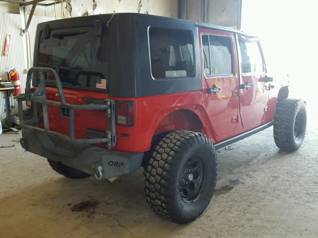 1J4BA3H14AL139952 - 2010 JEEP WRANGLER U RED photo 4