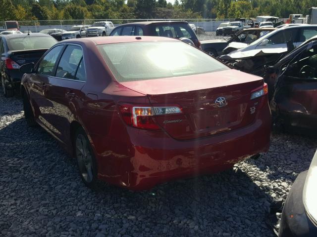 4T1BF1FK4CU632871 - 2012 TOYOTA CAMRY RED photo 3