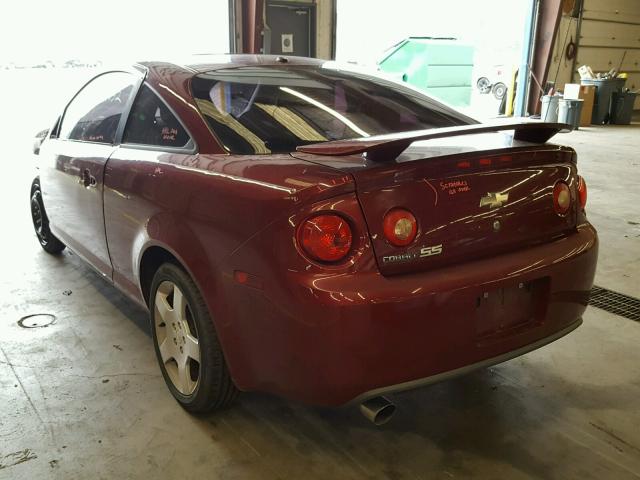 1G1AM18B177114670 - 2007 CHEVROLET COBALT SS BURGUNDY photo 3