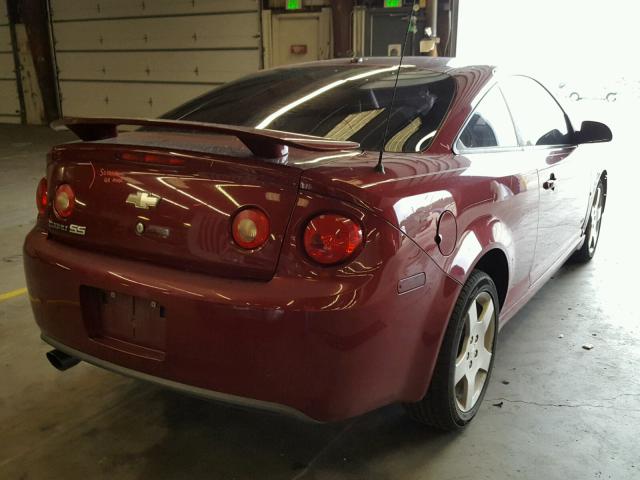 1G1AM18B177114670 - 2007 CHEVROLET COBALT SS BURGUNDY photo 4