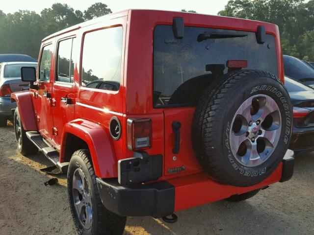 1C4BJWEG7GL298666 - 2016 JEEP WRANGLER U RED photo 3