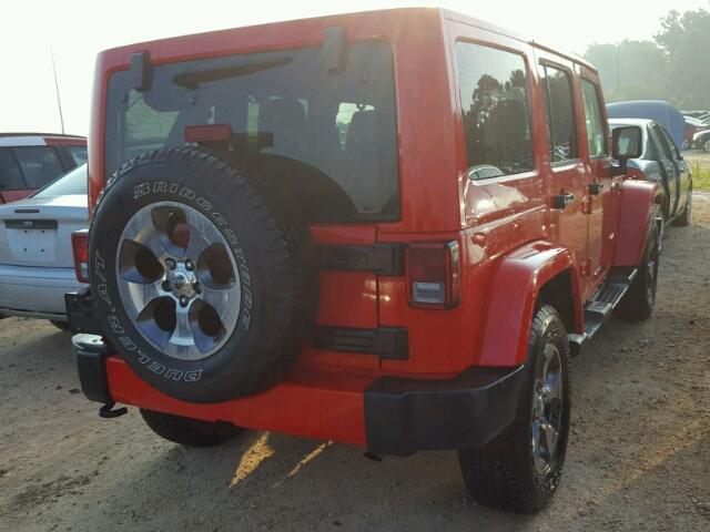 1C4BJWEG7GL298666 - 2016 JEEP WRANGLER U RED photo 4