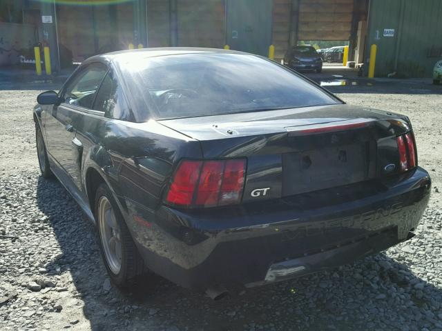 1FAFP42X02F210563 - 2002 FORD MUSTANG GT BLACK photo 3