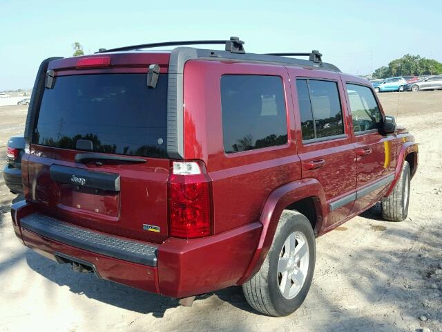 1J8HH48N58C125727 - 2008 JEEP COMMANDER RED photo 4