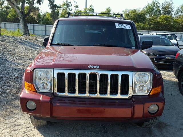 1J8HH48N58C125727 - 2008 JEEP COMMANDER RED photo 9