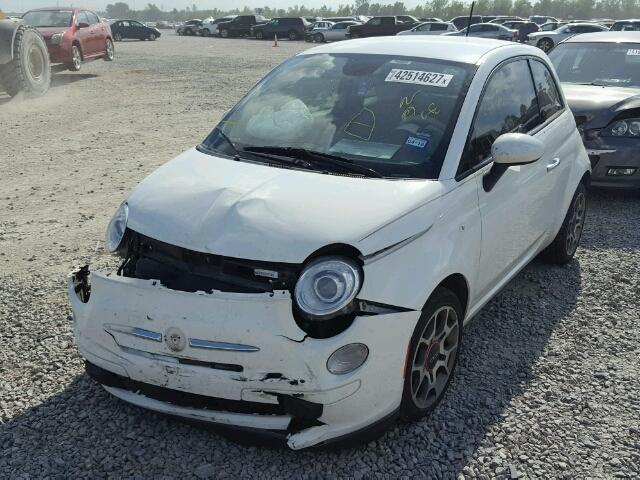 3C3CFFAR6ET264205 - 2014 FIAT 500 POP WHITE photo 2