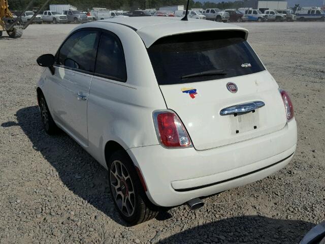 3C3CFFAR6ET264205 - 2014 FIAT 500 POP WHITE photo 3