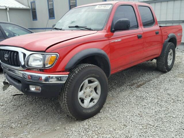 5TEGM92N12Z884582 - 2002 TOYOTA TACOMA DOU RED photo 2