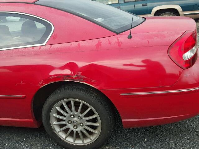 4C3AG52H83E181102 - 2003 CHRYSLER SEBRING LX RED photo 9