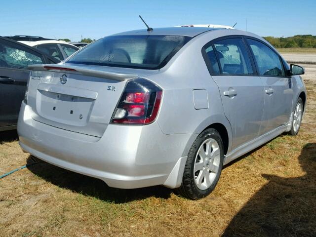 3N1AB6AP5CL772310 - 2012 NISSAN SENTRA SILVER photo 4