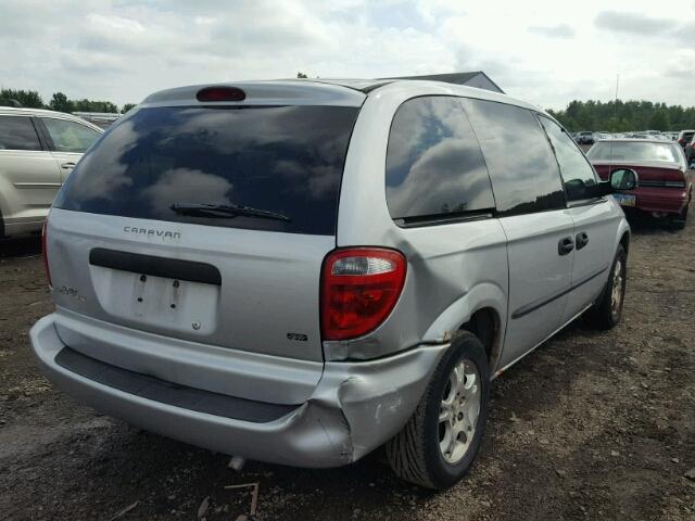 1D4GP25343B217944 - 2003 DODGE CARAVAN SE SILVER photo 4