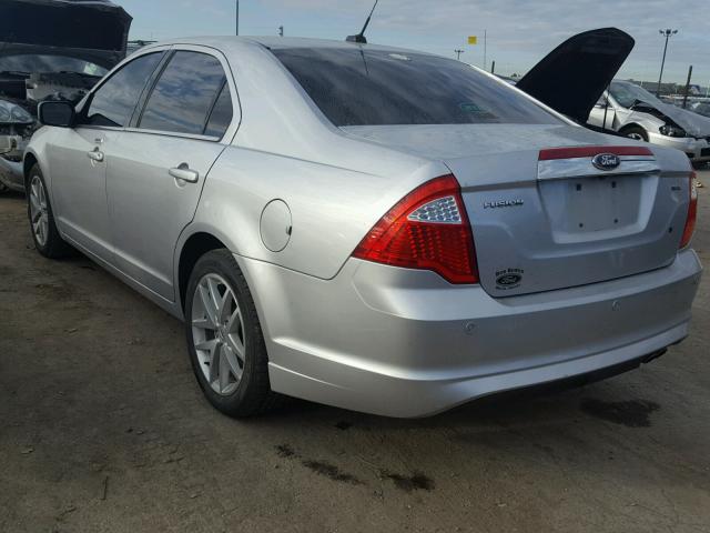 3FAHP0JA6CR362821 - 2012 FORD FUSION SILVER photo 3