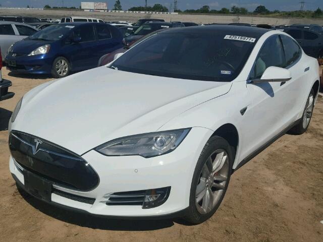 5YJSA1H12EFP40067 - 2014 TESLA MODEL S 白色 照片 2