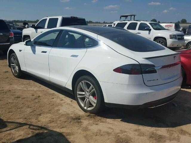 5YJSA1H12EFP40067 - 2014 TESLA MODEL S 白色 照片 3