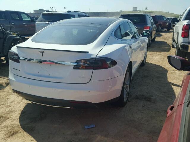 5YJSA1H12EFP40067 - 2014 TESLA MODEL S WHITE photo 4