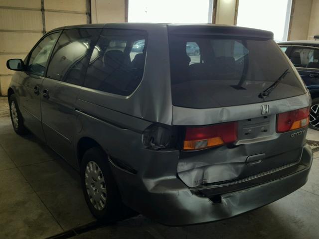 2HKRL18562H553410 - 2002 HONDA ODYSSEY LX GRAY photo 3