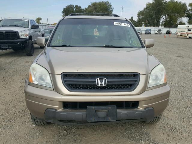 2HKYF18535H538273 - 2005 HONDA PILOT EXL GOLD photo 9