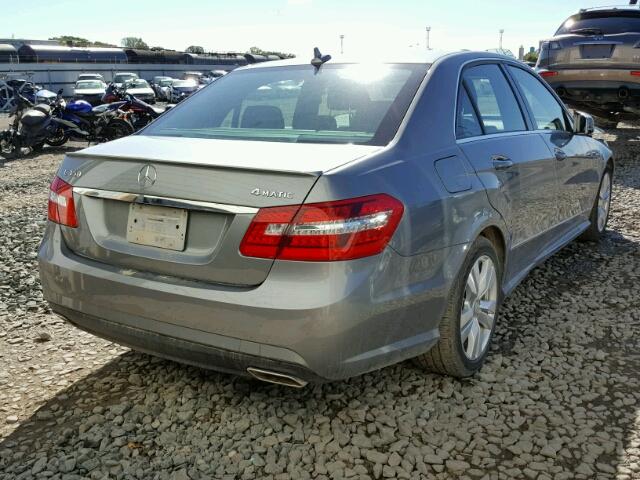 WDDHF8HB3BA462884 - 2011 MERCEDES-BENZ E GRAY photo 4