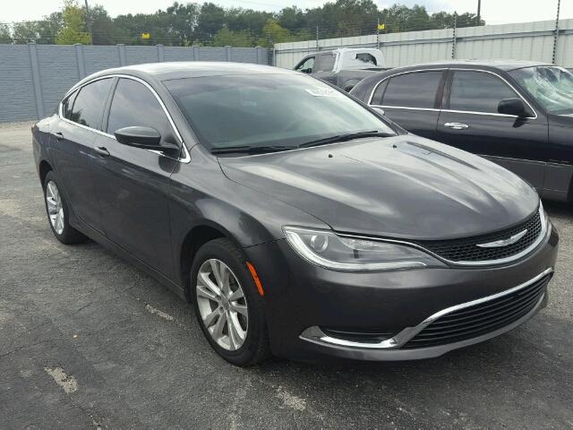 1C3CCCAB0FN718444 - 2015 CHRYSLER 200 LIMITE GRAY photo 1