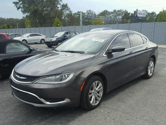 1C3CCCAB0FN718444 - 2015 CHRYSLER 200 LIMITE GRAY photo 2