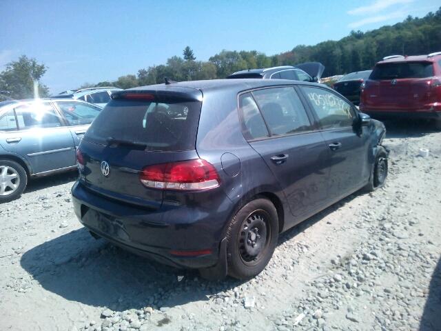 WVWDB7AJ3CW278484 - 2012 VOLKSWAGEN GOLF BLUE photo 4