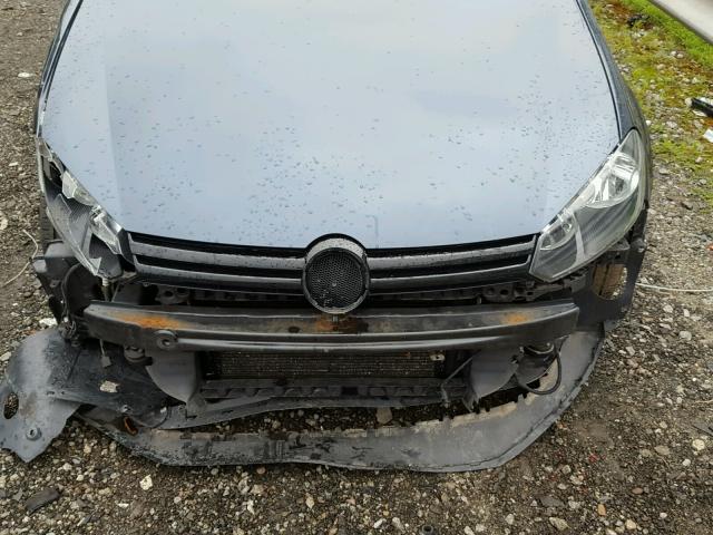 WVWDB7AJ3CW278484 - 2012 VOLKSWAGEN GOLF BLUE photo 7