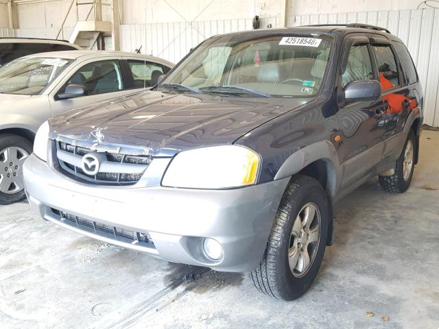 4F2YU08142KM19013 - 2002 MAZDA TRIBUTE LX BLUE photo 2