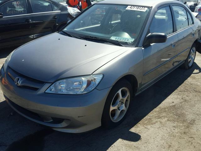 1HGES16544L001733 - 2004 HONDA CIVIC LX GRAY photo 2