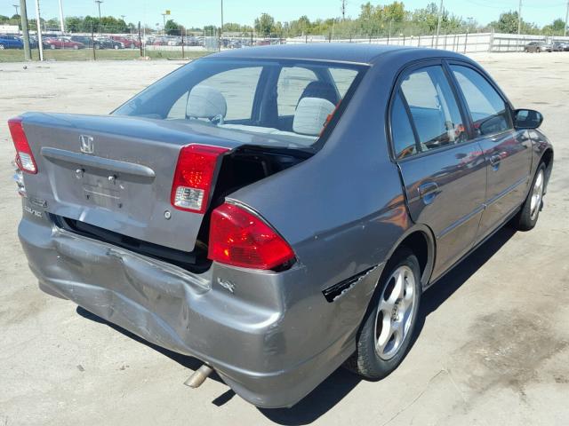 1HGES16544L001733 - 2004 HONDA CIVIC LX GRAY photo 4