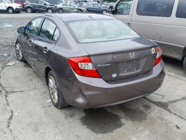 19XFB2F93CE301847 - 2012 HONDA CIVIC EXL 银色 照片 3