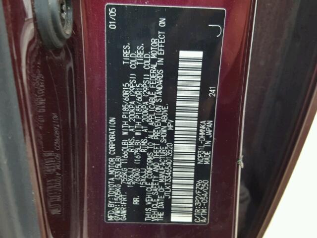 JTLKT334654013520 - 2005 TOYOTA SCION XB Күлгін фото 10