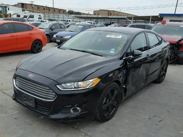 3FA6P0H70GR132859 - 2016 FORD FUSION SE BLACK photo 2