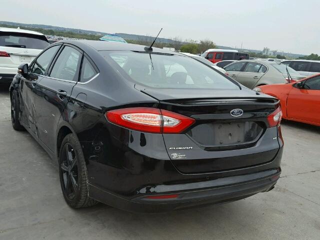 3FA6P0H70GR132859 - 2016 FORD FUSION SE BLACK photo 3