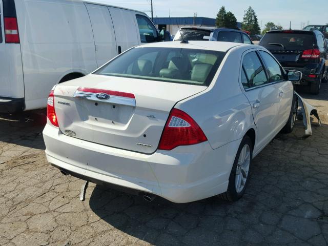 3FAHP0JG7CR158890 - 2012 FORD FUSION WHITE photo 4