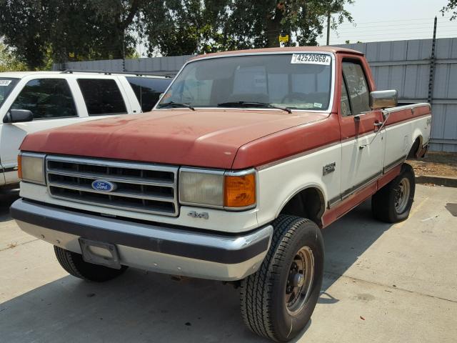 1FTEF26H5MPA52637 - 1991 FORD F250 RED photo 2