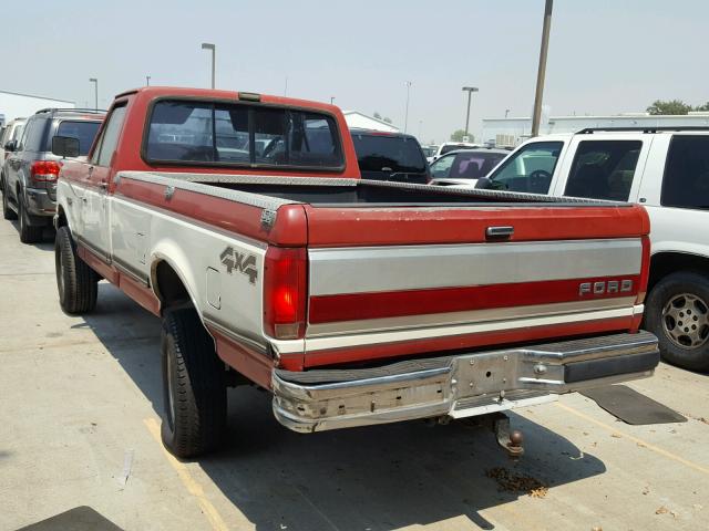 1FTEF26H5MPA52637 - 1991 FORD F250 RED photo 3