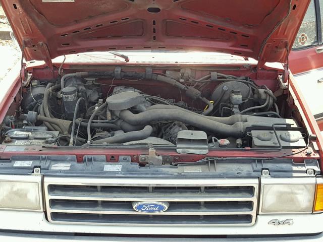 1FTEF26H5MPA52637 - 1991 FORD F250 RED photo 7