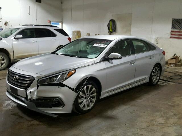 5NPE34AF2FH099620 - 2015 HYUNDAI SONATA SILVER photo 2