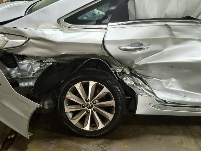 5NPE34AF2FH099620 - 2015 HYUNDAI SONATA SILVER photo 9