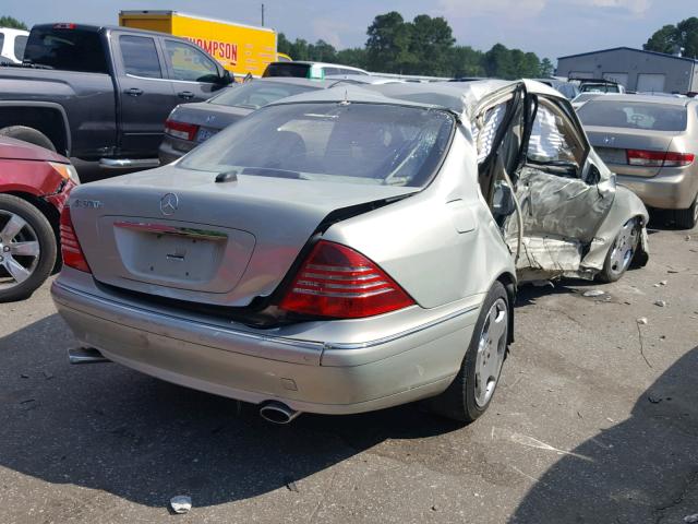 WDBNG76J85A449291 - 2005 MERCEDES-BENZ S 600 TAN photo 4