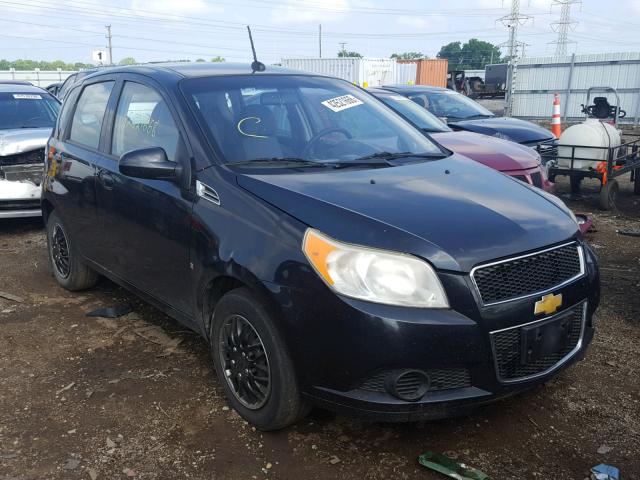 KL1TD66E39B337701 - 2009 CHEVROLET AVEO LS BLACK photo 1