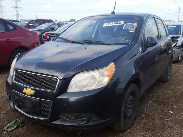 KL1TD66E39B337701 - 2009 CHEVROLET AVEO LS BLACK photo 2