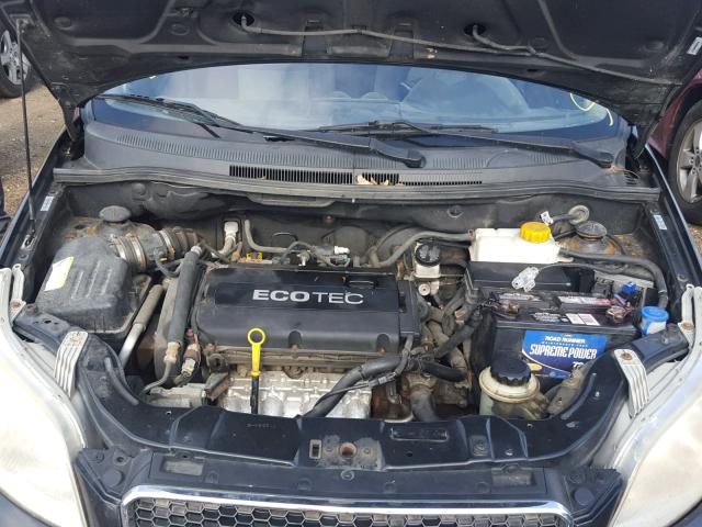 KL1TD66E39B337701 - 2009 CHEVROLET AVEO LS BLACK photo 7