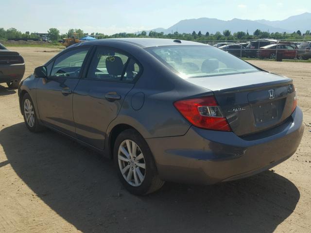 19XFB2F97CE053845 - 2012 HONDA CIVIC EXL GRAY photo 3
