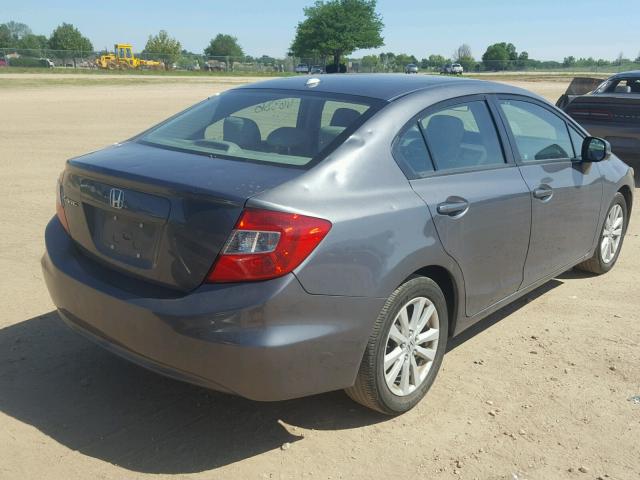 19XFB2F97CE053845 - 2012 HONDA CIVIC EXL GRAY photo 4