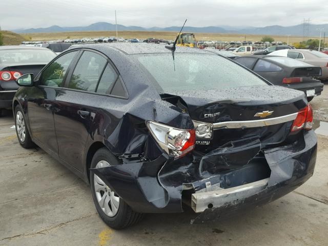 1G1PA5SH8E7182307 - 2014 CHEVROLET CRUZE LS BLUE photo 3