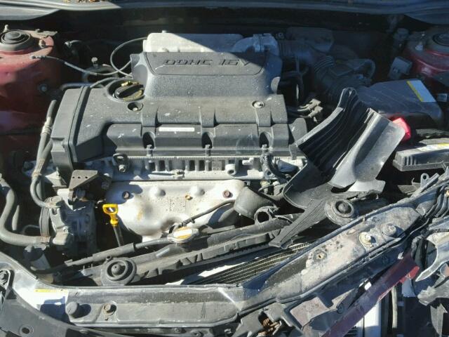 KNAFE122675455199 - 2007 KIA SPECTRA RED photo 7